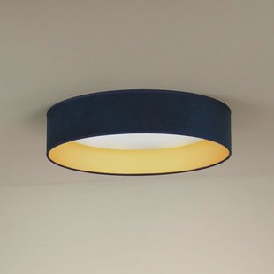 Duolla LED plafondlamp Plafond Samt donkerblauw, Ø 45 cm, 3-traps dimbaar