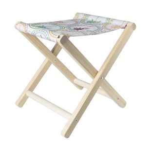 Opvouwbaar strandkrukje palm - multikleur - 37x32x35 cm