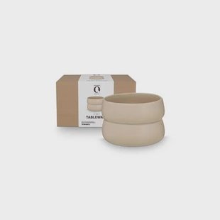 vtwonen - Kommen - Schaaltjes - Grijs - Keramiek - 16cm - Set van 2