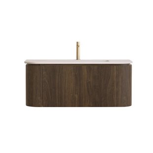 Badmeubelset Sanilux Eleganza 100 cm 1 Kraangat Dark Walnut