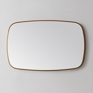 Spiegel Sanilux Celia 140x65 cm Met LED-verlichting Dimbaar Incl. Spiegelverwarming Brons