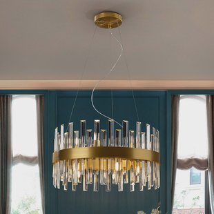 Schuller Valencia Grace hanglamp, ijzer, glas, rond, Ø 55 cm, 14-lichts.