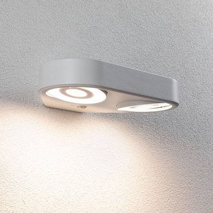 Paulmann LED buiten wandlamp Silma wit 2-lamps IP44