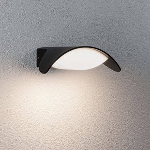 Paulmann LED buiten wandlamp Mesana, antraciet 24 cm aluminium IP44