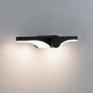 Paulmann LED buiten wandlamp Pekana, antraciet 30 cm aluminium IP44