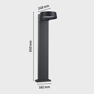 Paulmann Capea Grand, antraciet 65 cm aluminium IP44 LED tuinpadverlichting