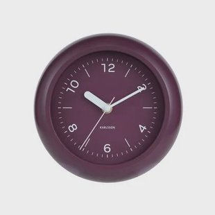 Karlsson Wandklok Slope - Dark mauve - Ø20cm