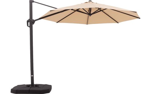 Goossens Parasol Svea, Zweefparasol 3x3 meter met voet