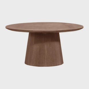 by fonQ Grand Bijzettafel Tabacco Mangohout - Ø 80 cm