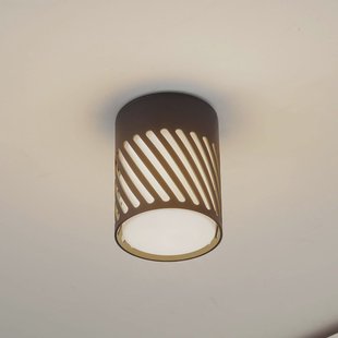 Lindby buiten plafondlamp Lurinda, 10,5 cm, zwart, aluminium,