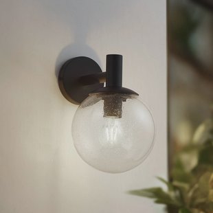 Lindby buitenwandlamp Dangan, helder, glas, Ø 20 cm