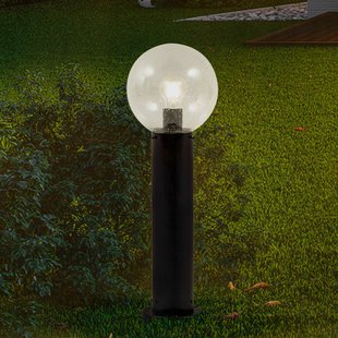 Lindby sokkellamp Dangan, helder, hoogte 60 cm, glas, metaal