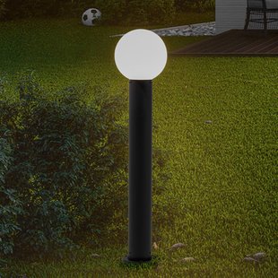Lindby tuinpadverlichting Dangan, wit, hoogte 90 cm, glas, metaal