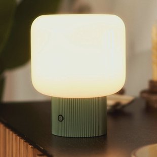 Lucande LED tafellamp Katrin Palme, groen, glas