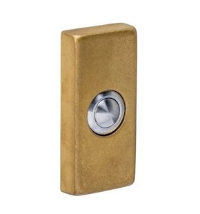 Intersteel Deurbel rechthoekig 65x30x10mm verdekt PVD messing getrommeld