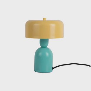 Leitmotiv - Tafellamp Double Funky - Turquoise blue & soft yellow