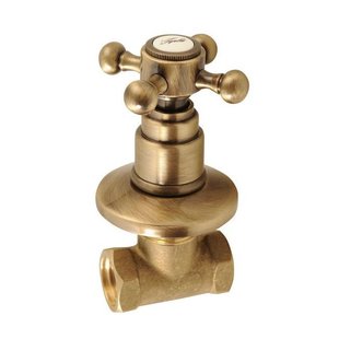 Kruisgreep Koud Water Sapho Antea 6x6 cm Brons