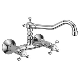 Wastafelkraan Muurbevestiging Mengkraan Hoog Sapho Antea Chroom