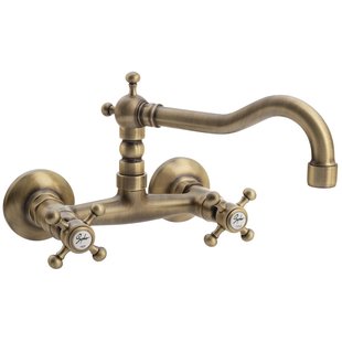 Wastafelkraan Muurbevestiging Mengkraan Hoog Sapho Antea Brons