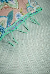 Pip Studio Hoeslaken Cross Stitch Lichtgroen 100x200+35cm