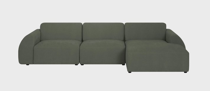 Hoekbank Mattis rechts 3-zits bouclé | NADUVI Collection