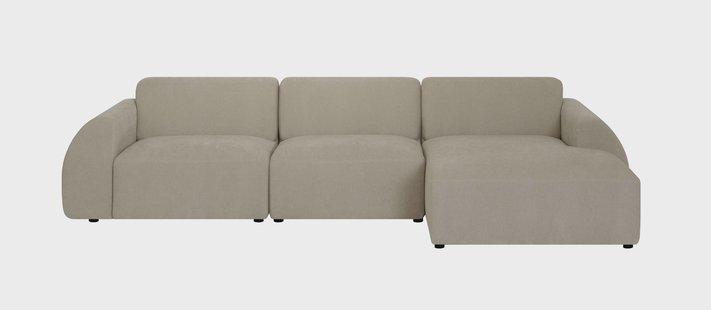 Hoekbank Mattis rechts 3-zits bouclé | NADUVI Collection