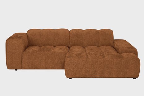 Hoekbank Sandro rechts 2.5-zits groot chenille | NADUVI Collection