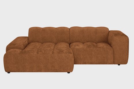 Hoekbank Sandro links 2.5-zits groot chenille | NADUVI Collection