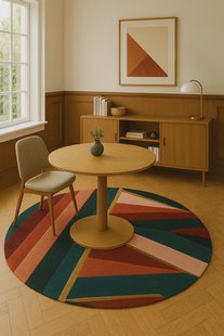 Ted Baker - Sahara Burgundy 56105 - 200 rond Vloerkleed