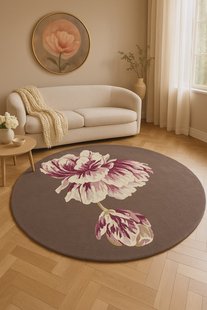 Ted Baker - Tranquility Aubergine 56005 - 150 rond Vloerkleed