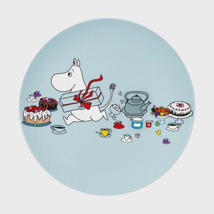 Rätt Start Moomin Picnic bord Ø19,5 cm Lichtblauw