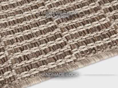 Hanse Home - Flatweave In- & Outdoor carpet Dreux natural-brown in Handmade-Look - 80x150 cm