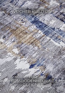 Hanse Home - ELLE Decoration Imagination Shortpile Rug Malard Darkblue Beige - 160x230 cm