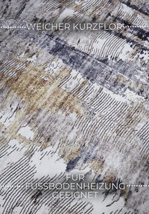 Hanse Home - ELLE Decoration Imagination Shortpile Rug Malard Anthracite Gold - 160x230 cm