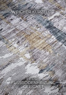 Hanse Home - ELLE Decoration Imagination Shortpile Rug Malard Saphire Gold - 80x150 cm