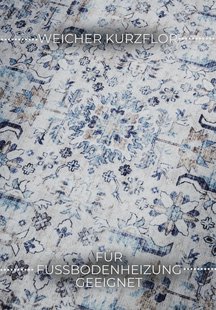 Hanse Home - ELLE Decoration Imagination Shortpile Rug Saveh Cream Blue - 120x160 cm
