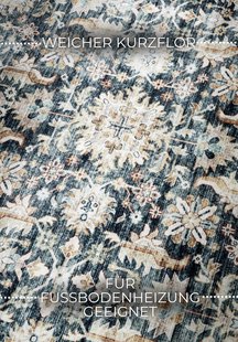 Hanse Home - ELLE Decoration Imagination Shortpile Rug Saveh Blue Cream - 160x230 cm