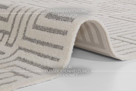Hanse Home - Soft Short-Pile Carpet in High-Low-Optic Manipu - 120x170 cm