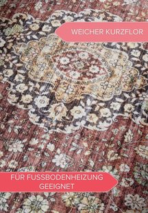 Hanse Home - Freundin Home Collection Asya Shortpile Rug Aurora Red Blue - 200x290 cm
