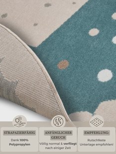 Hanse Home - Adventures children&apos;s carpet Round Crown Blue Cream - 100 cm