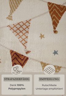 Hanse Home - Adventures Kids Rug Kids Party Cream Multicolor - 120x170 cm