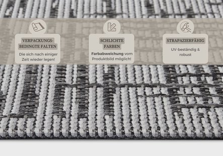 Hanse Home - Clyde In- and Outdoor Carpet Telu Beige Grey - 155x235 cm