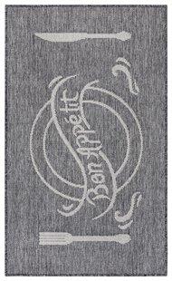 Hanse Home - Cucina Anti-Slip Runner Bon Appetit Grey Creme - 92x150 cm