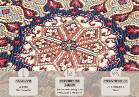 Hanse Home - In- & Outdoor Carpet Kadi Red Blue - 80x165 cm