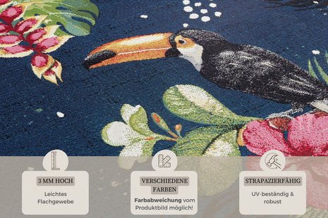 Hanse Home - Flair In- und Outdoor Carpet Tropical Dream Blue Multicolored - 160x235 cm