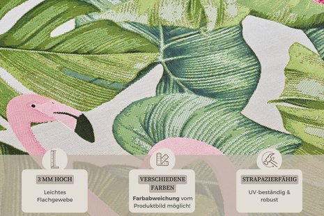 Hanse Home - Flair In- und Outdoor Carpet Tropical Flamingo - 160x235 cm