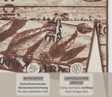 Hanse Home - Design Velours Kitchen Runner Delicious Coffee - 67x180 cm