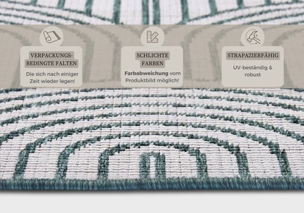 Hanse Home - Flatweave In- and Outdoor reversible carpet Pangli Green - 240x330 cm