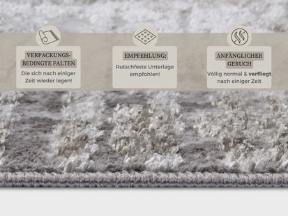 Hanse Home - Shine Design Carpet Abstract Cream Grey - 120x170 cm