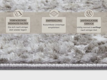Hanse Home - Shine Design Carpet Style Grey Beige - 67x120 cm Hanse Home - Shine Design Carpet Style Grey Beige - 67x120 cm